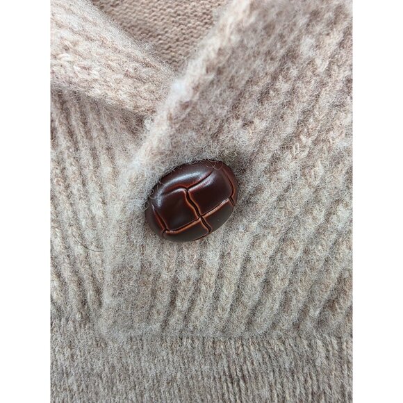 Jos. A. Bank Mens L Lambs Wool & Nylon Shawl Collar Sweater Brown - Picture 3 of 6